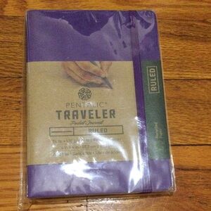 Pentalic Purple Traveler Ruled Pocket Journal